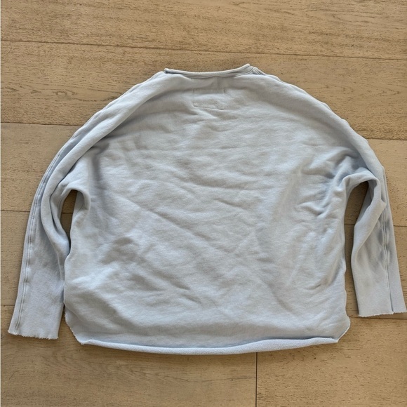 Frank & Eileen Anna Long Sleeve Capelet Triple Fleece Saltwater Blue Size Small - Picture 4 of 8